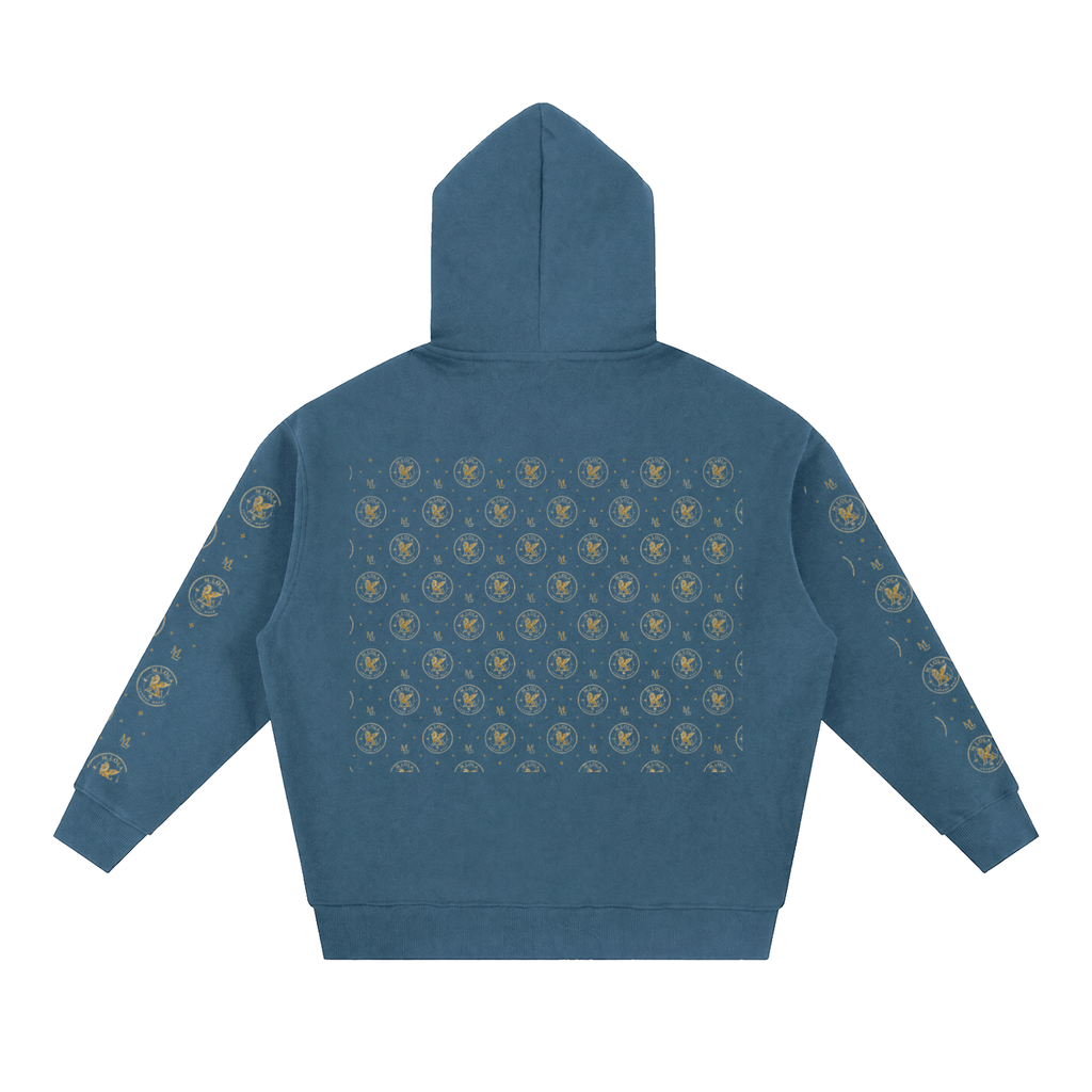 M.Lola "Cross and Crown" Essential Oversized Fleece Boxy Hoodie
