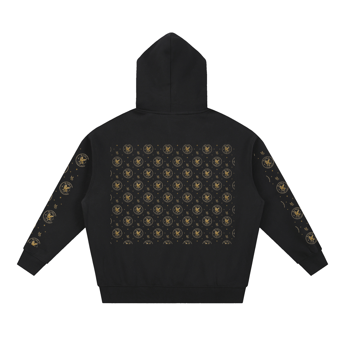 M.Lola "Cross and Crown" Essential Oversized Fleece Boxy Hoodie