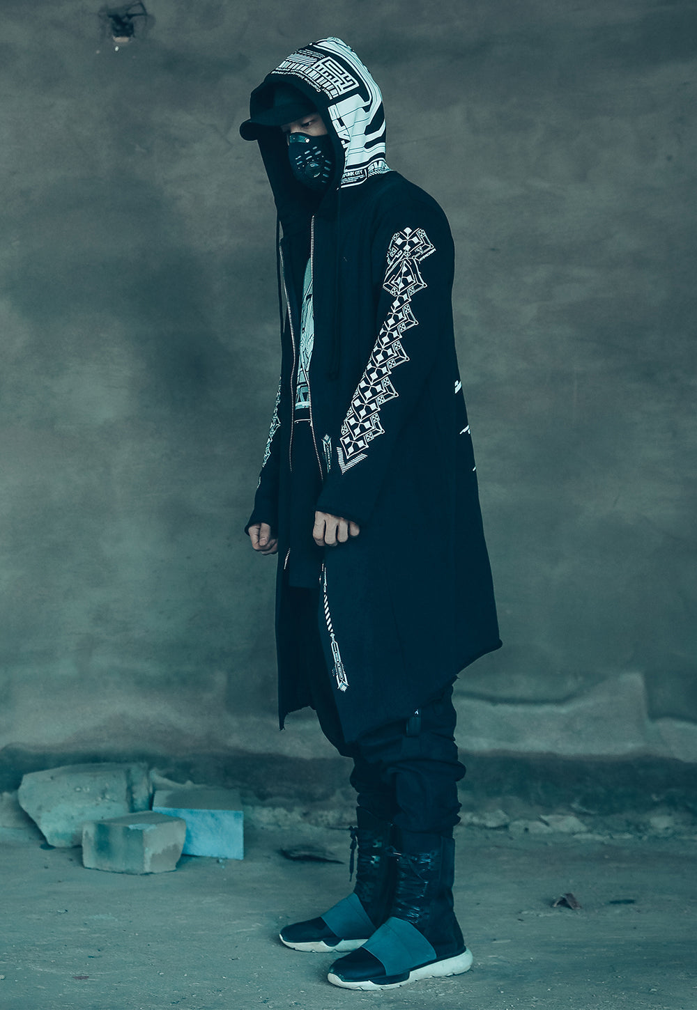 Sim507 Cyber Alien Trench Coat