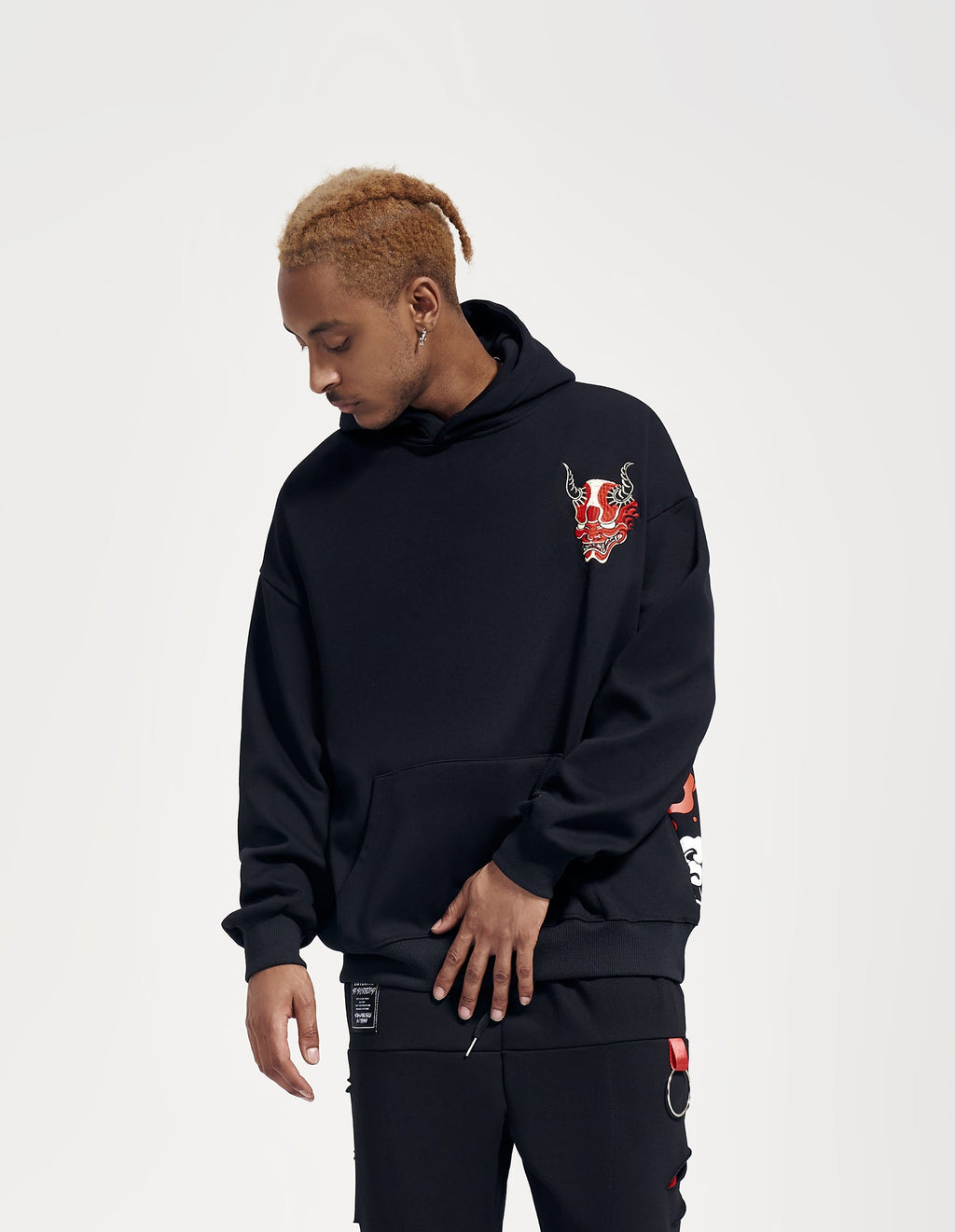 KH9060 Red Demon Embroidery Hoodie
