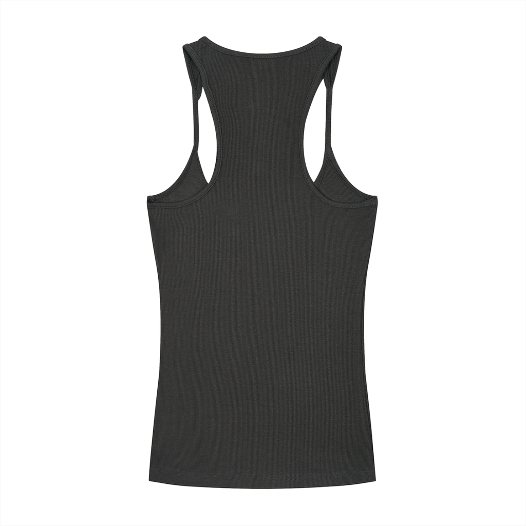 M.Lola “Playing Card” Slim Fit Ribbed Racerback Tank Top