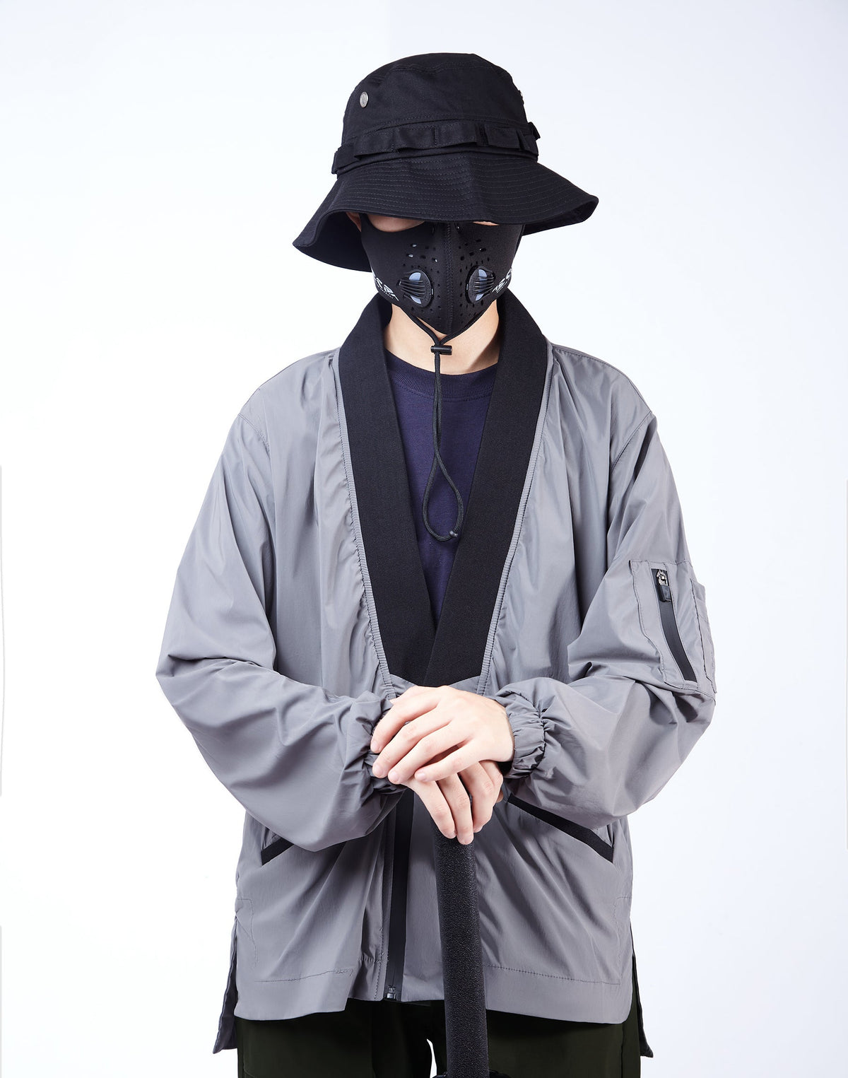 APT2809 Grey Kimono Shirt