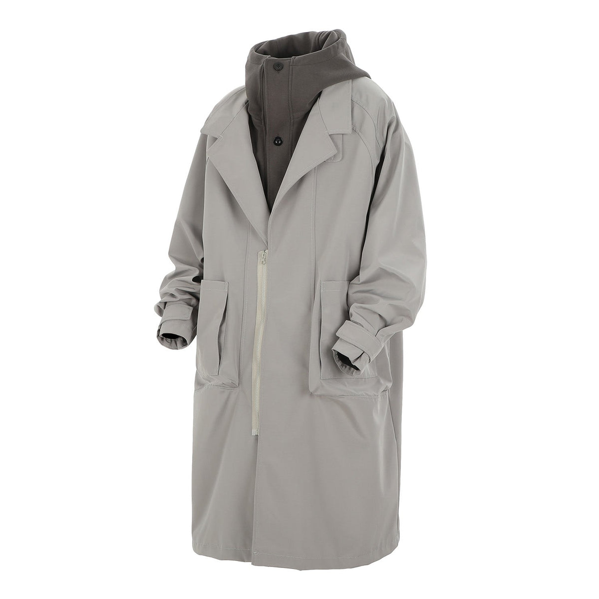 HiJ36 Grey Urban Trench Coat