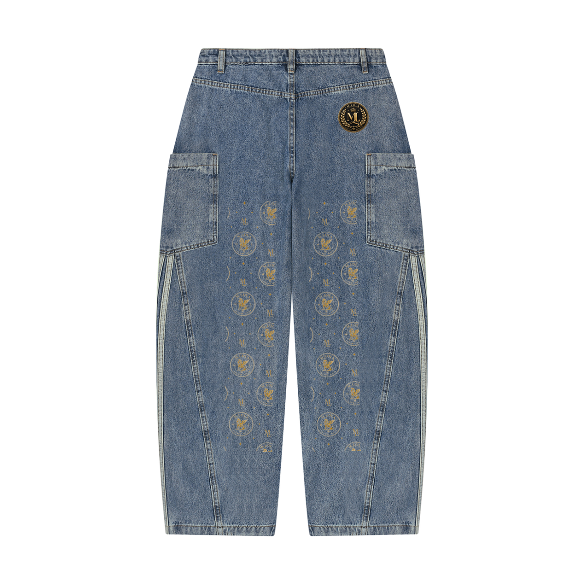 M.Lola "Playing Card" Women's Vintage Wash Barrel Leg Jeans
