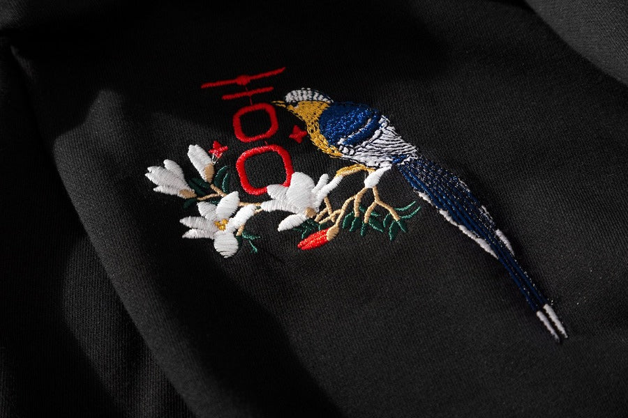 KH9083 Flowers Embroidery Hoodie
