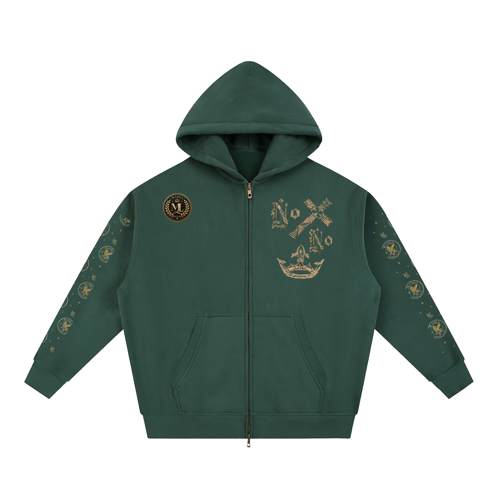 M.Lola "Cross and Crown" Essential Oversized Fleece Boxy Hoodie