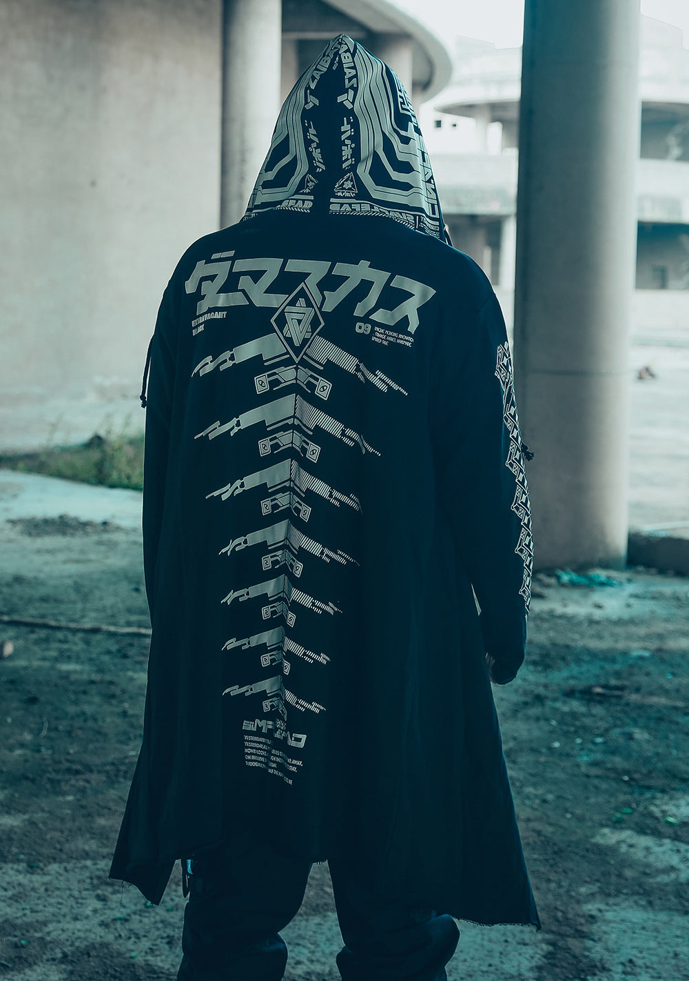Sim507 Cyber Alien Trench Coat