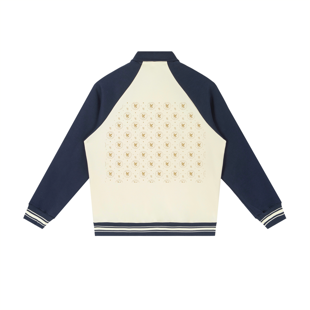 M.Lola Signature Contrast Raglan Sleeve Baseball Jacket