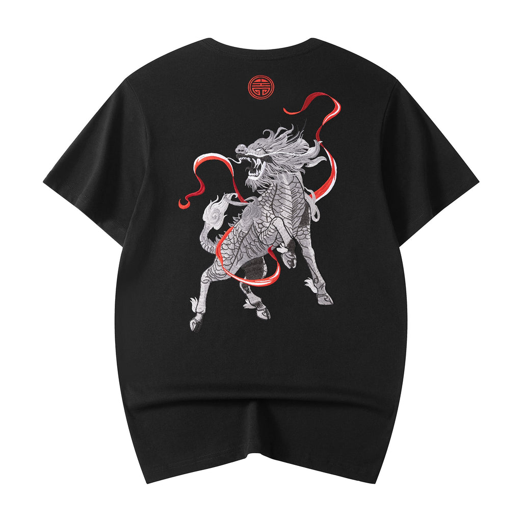 KH755 Raging Kirin Embroidery Tee