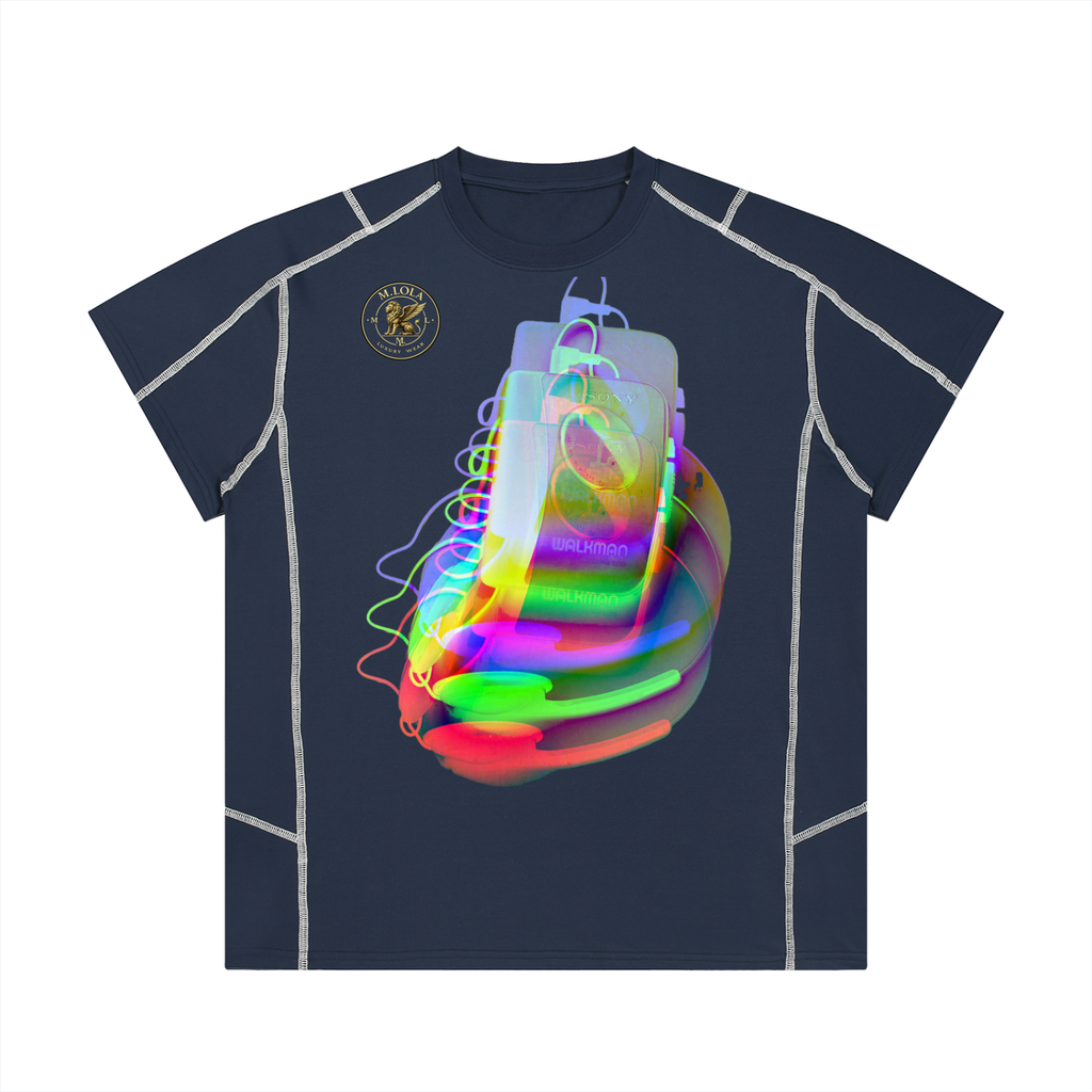 M.Lola “Walkman” Unisex Contrast Stitch  Regular Fit T-Shirt