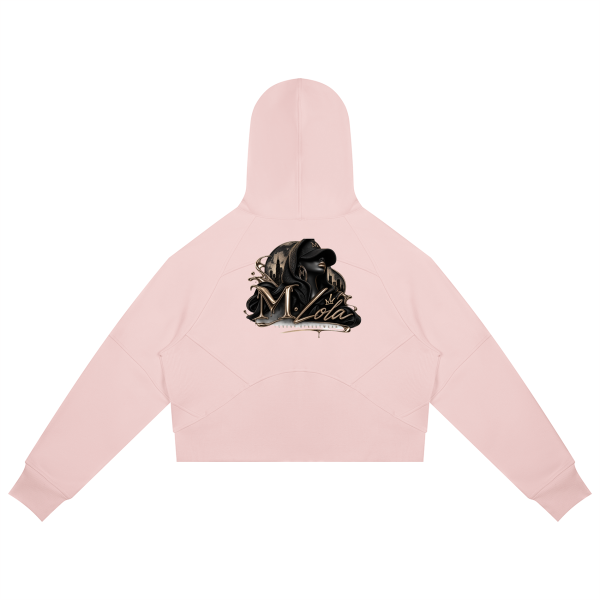 M. Lola Signature Cropped Zip-Through Hoodie