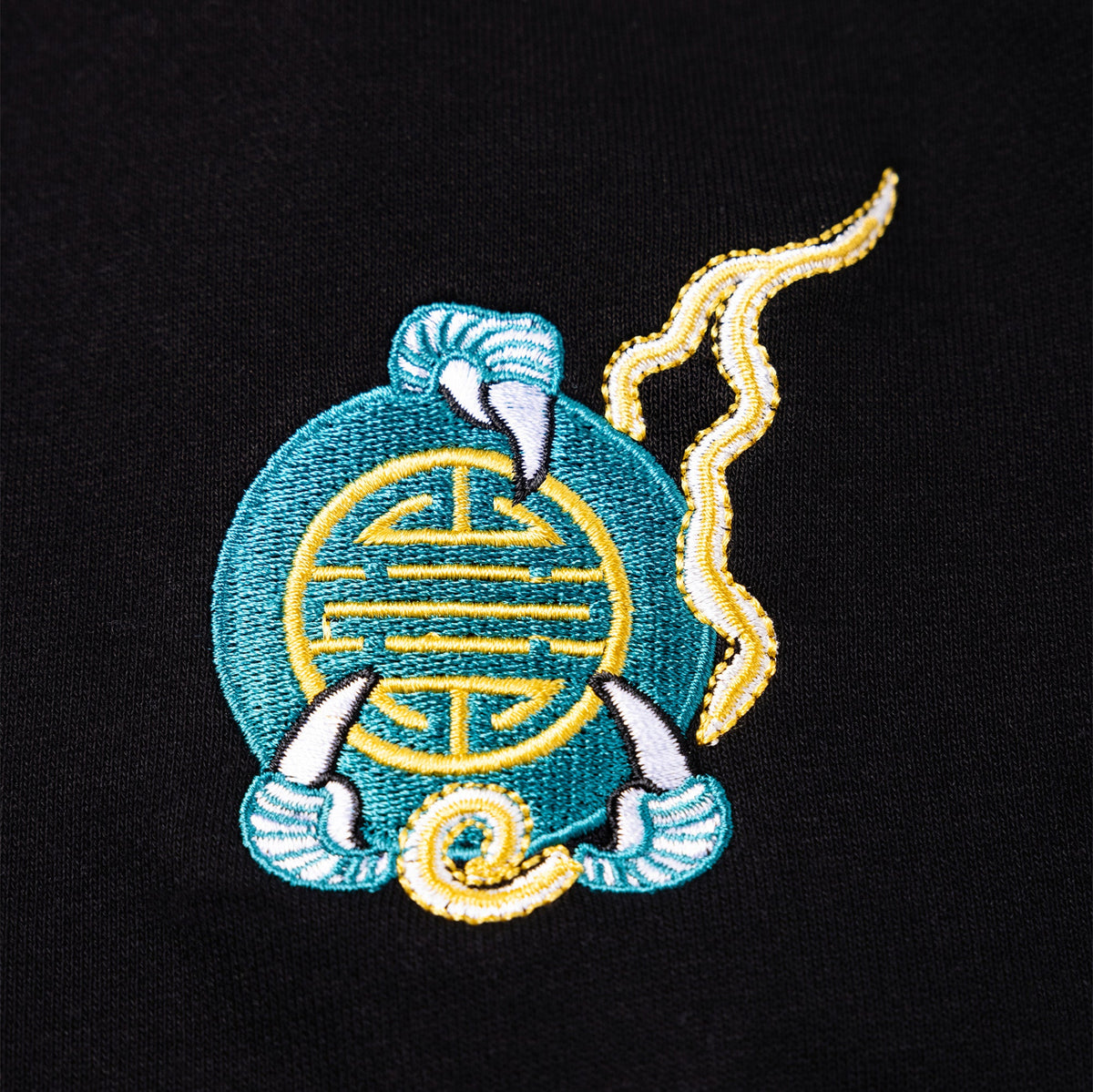 KH9000 Blue Dragon Embroidery Hoodie