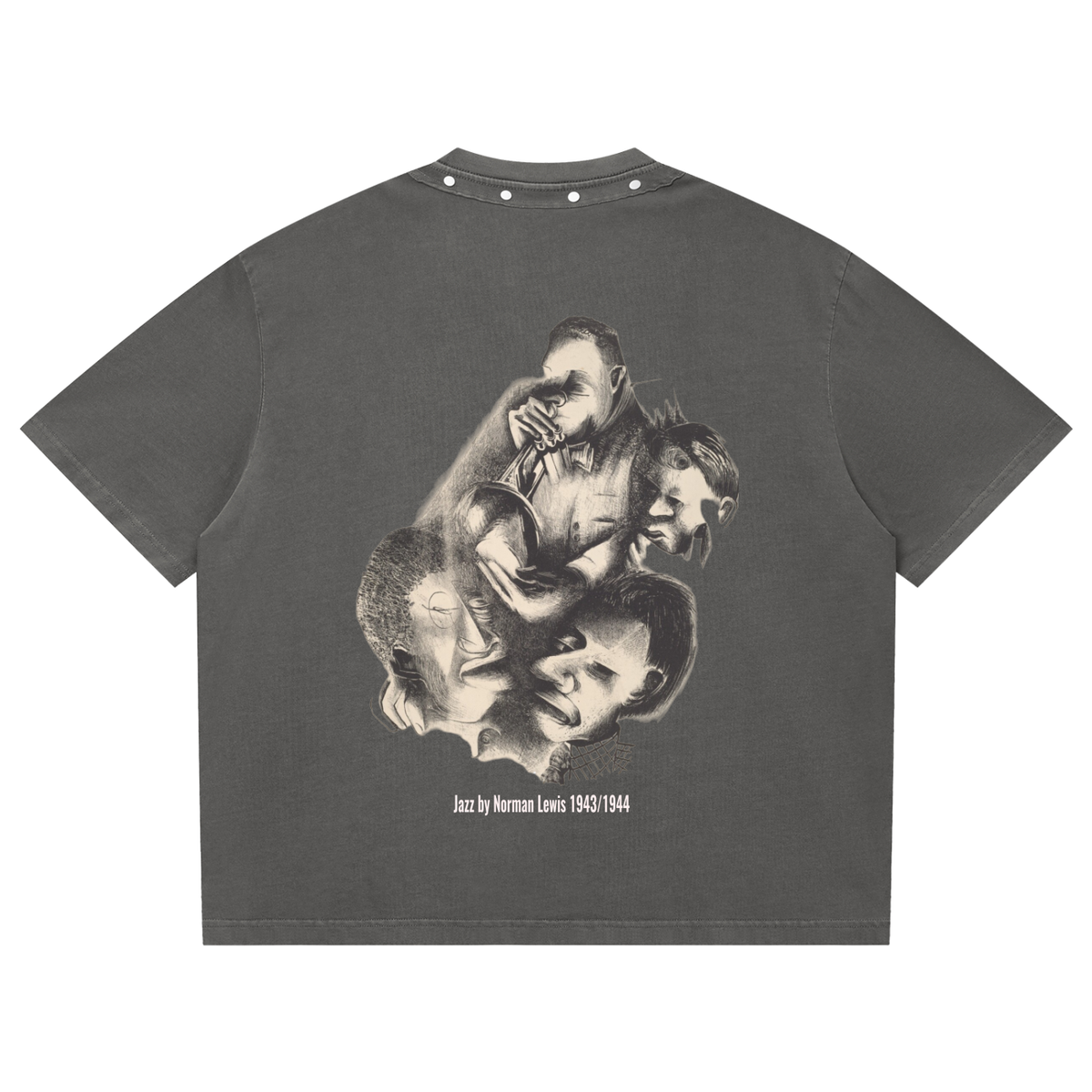 M.Lola “Jazz” Unisex Washed Boxy Studded T-Shirt