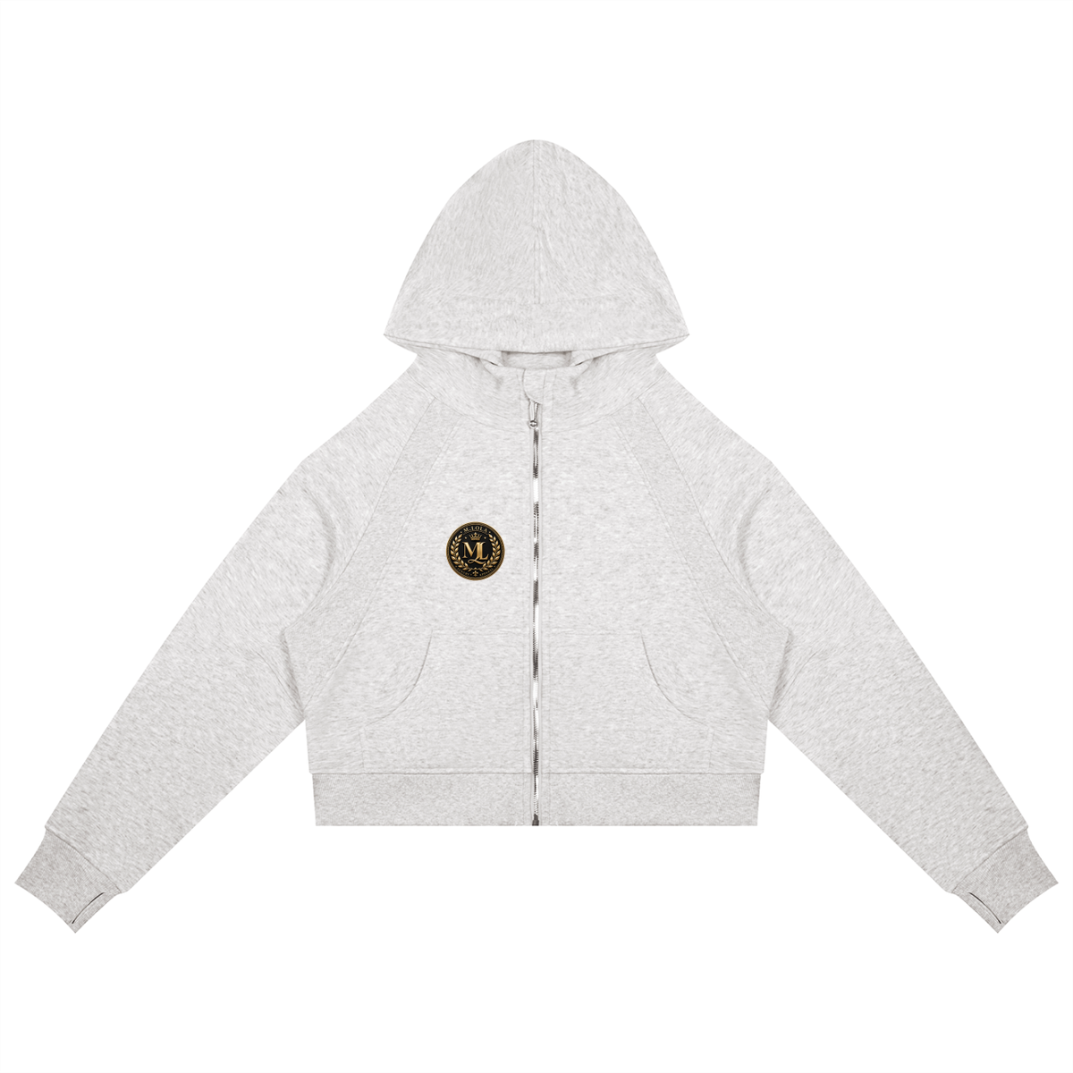 M. Lola Signature Cropped Zip-Through Hoodie