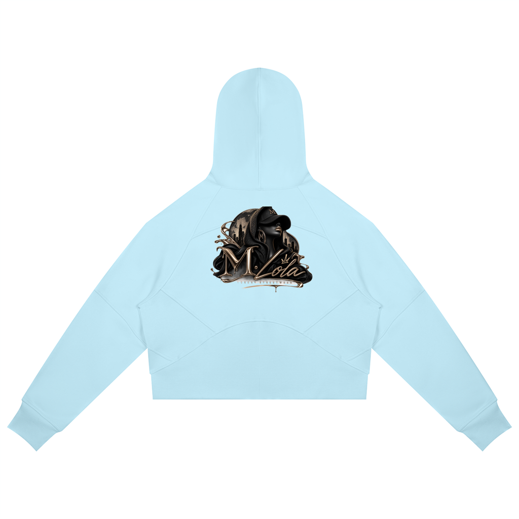 M. Lola Signature Cropped Zip-Through Hoodie