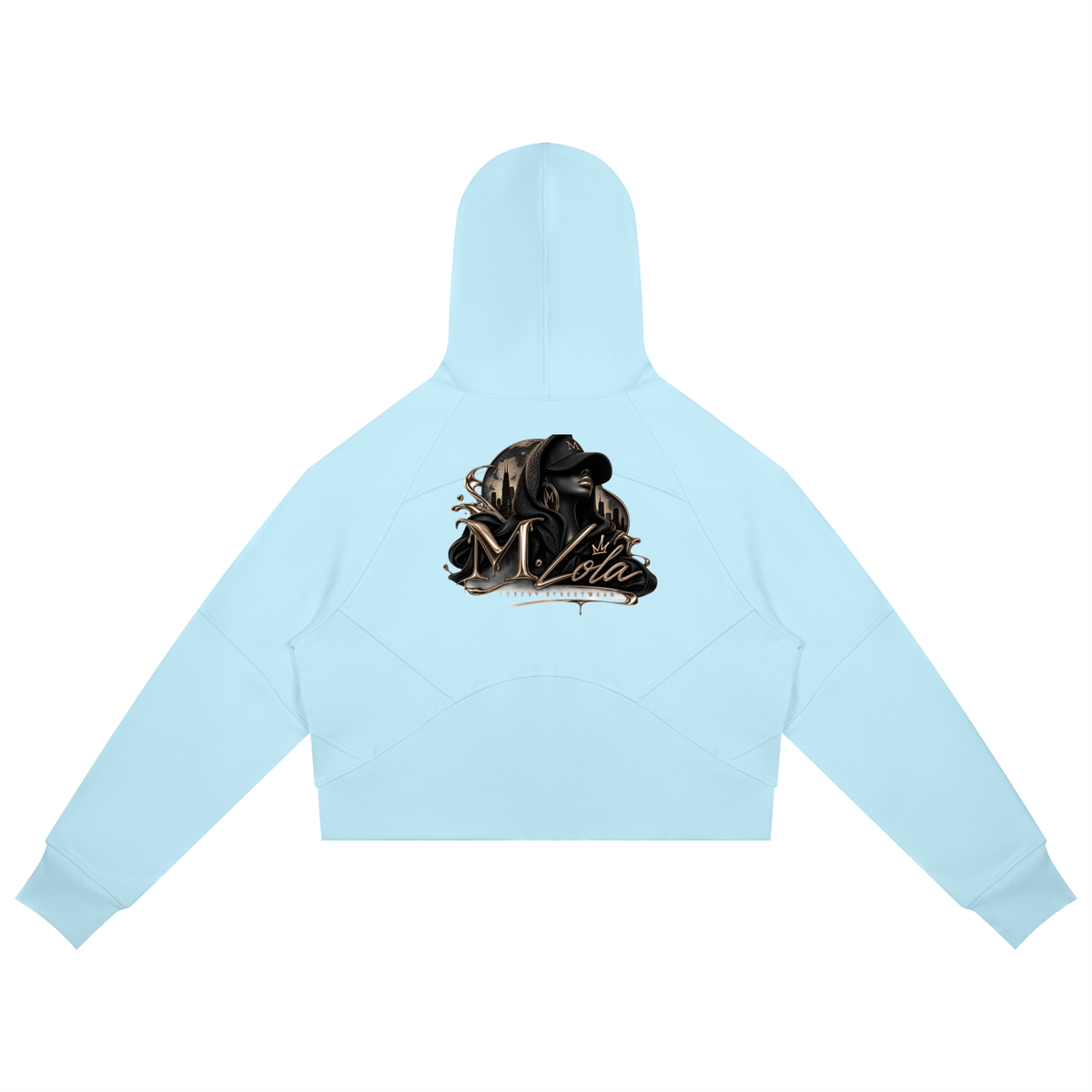 M. Lola Signature Cropped Zip-Through Hoodie