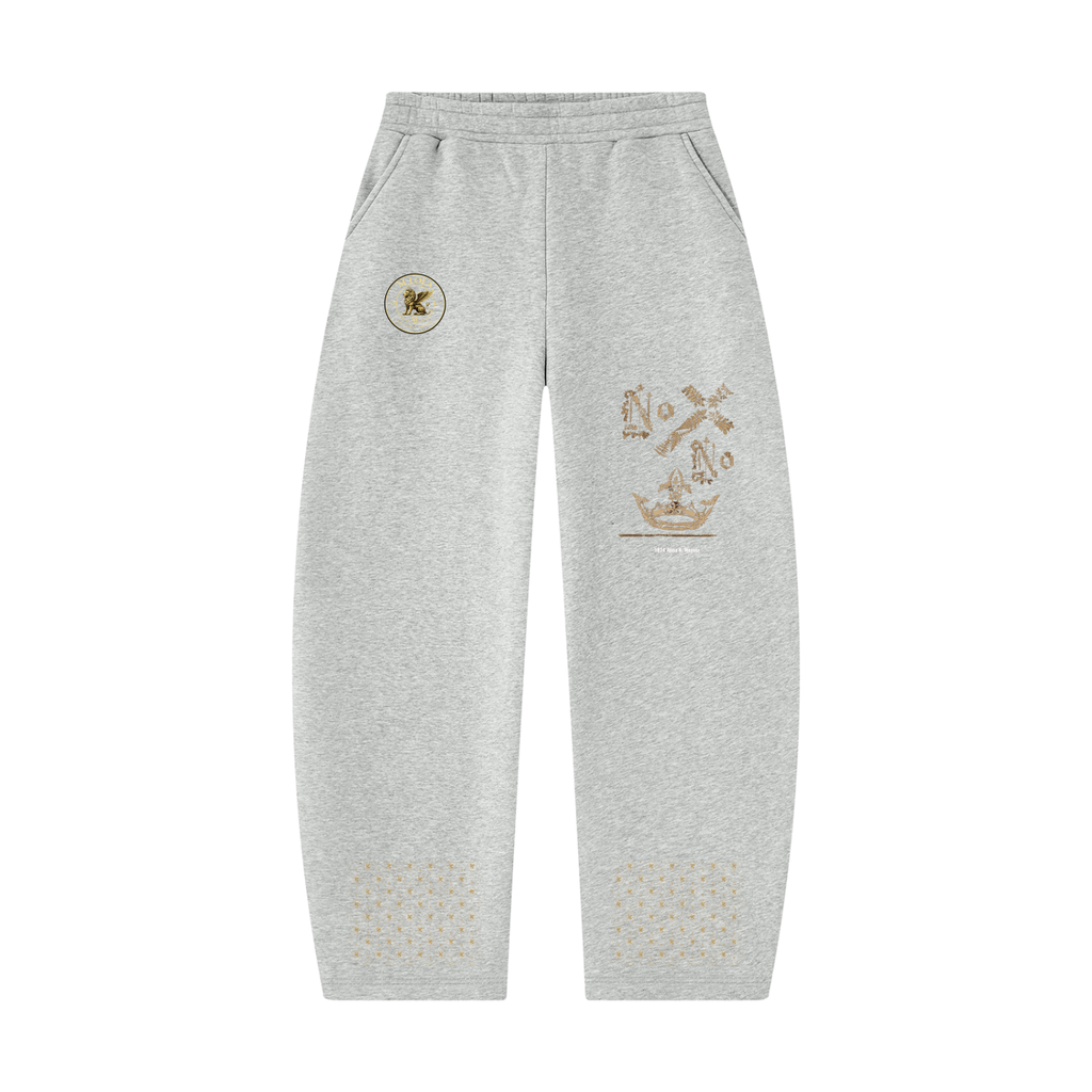 M.Lola "Cross and Crown"Unisex Barrel Leg Sweatpants