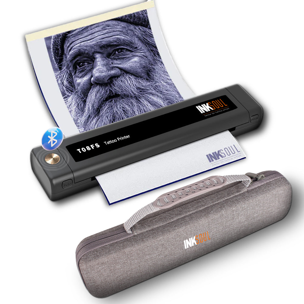 INKSOUL® T08FS Wireless Tattoo Transfer Stencil Printer-Can print shadows