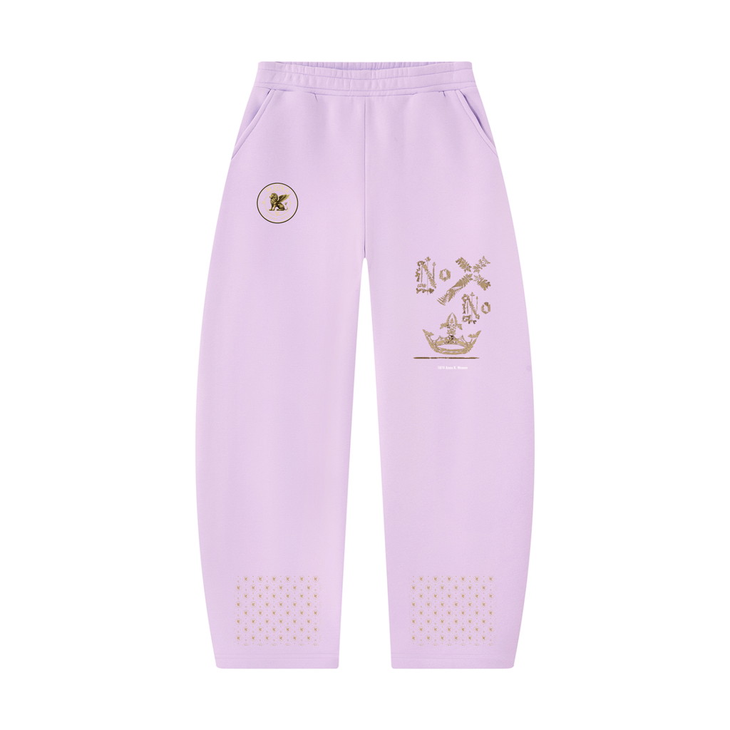 M.Lola "Cross and Crown"Unisex Barrel Leg Sweatpants