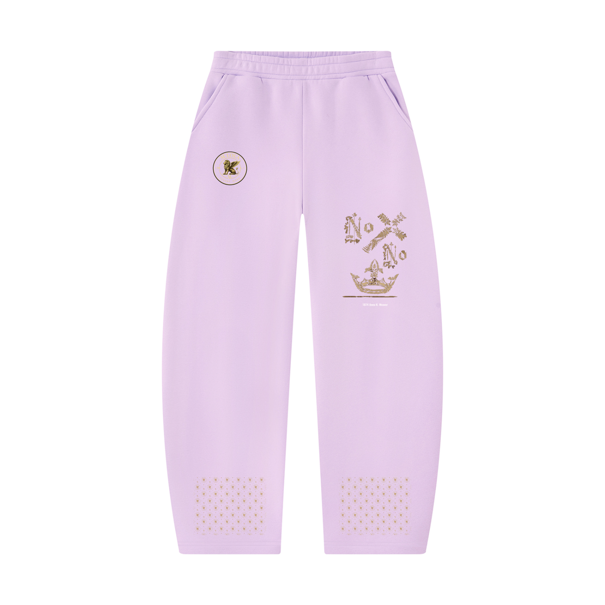 M.Lola "Cross and Crown"Unisex Barrel Leg Sweatpants