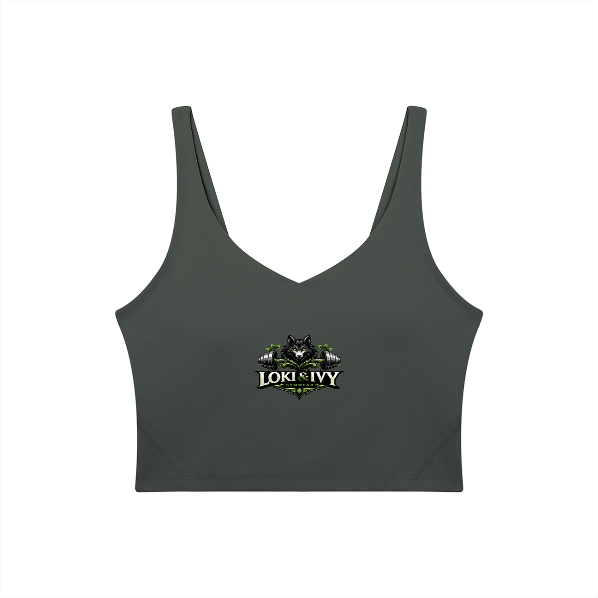 Loki & Ivy Women's V-Neck Yoga Sports Bra