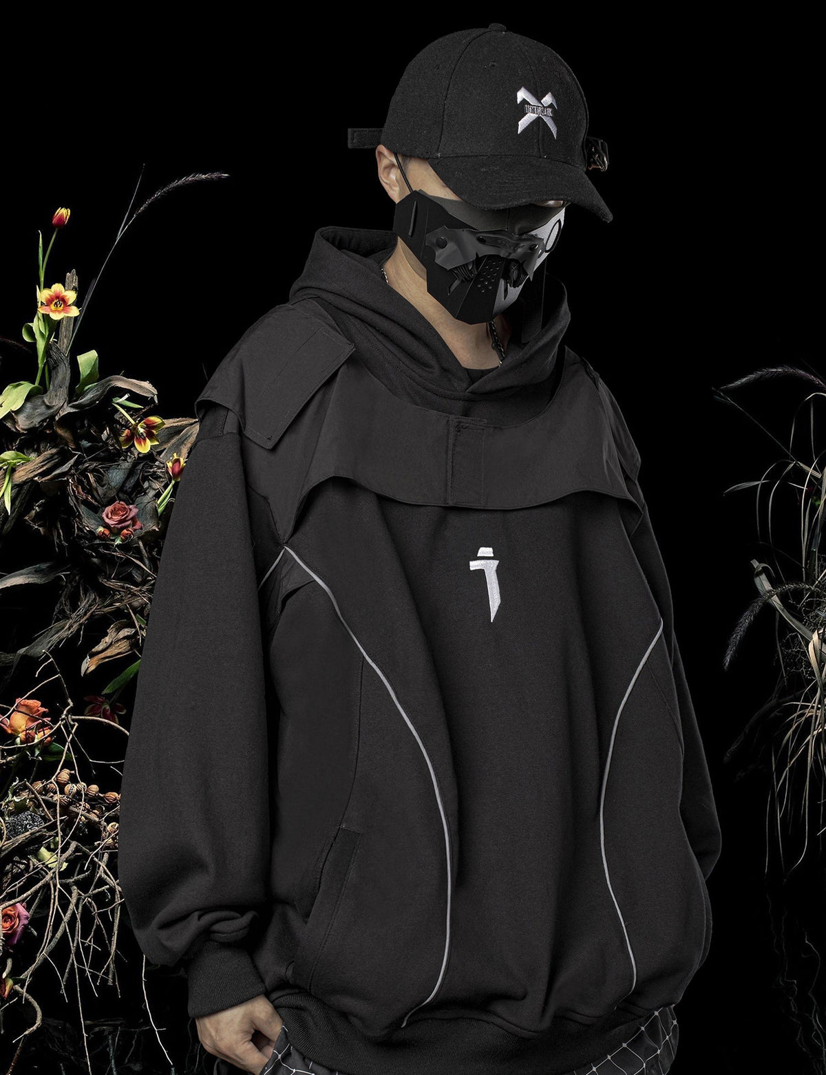 HiH29 Shadow Mixed Hoodie
