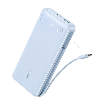 Anker Power Bank (20K, 87W, Built-In USB-C Cable)