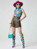 DUMBO Vegan Leather High-Waist Shorts BYMANYC ® New York