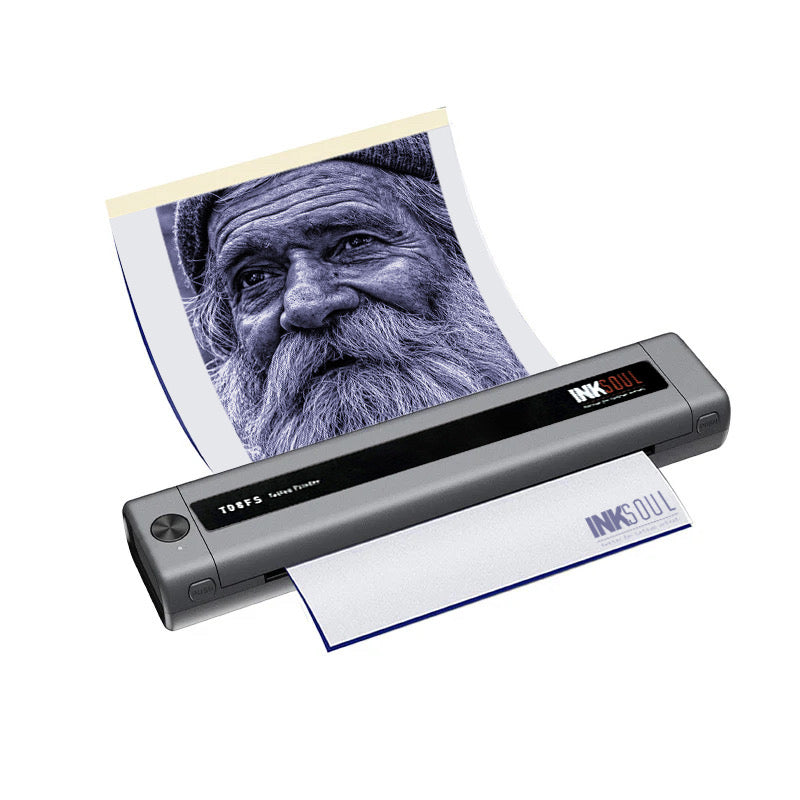 INKSOUL® T08FS Wireless Tattoo Transfer Stencil Printer-Can print shadows