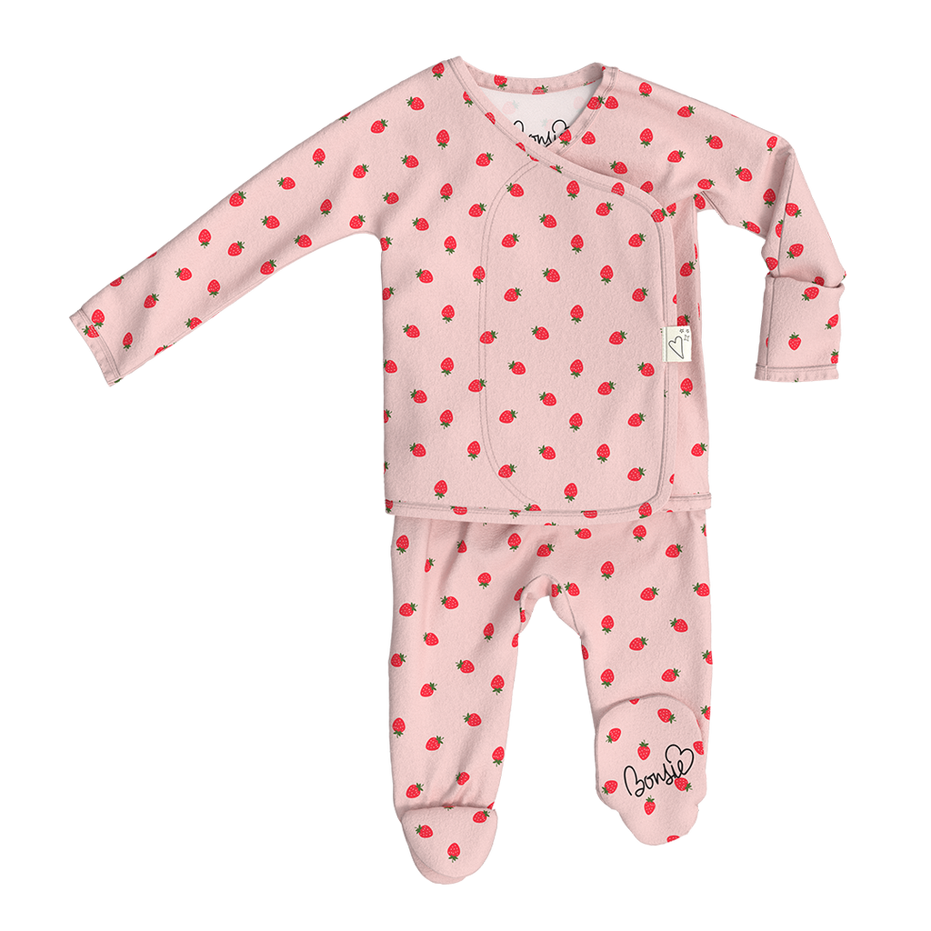 Footie - Strawberry Pattern