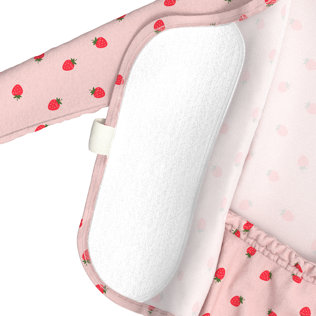Footie - Strawberry Pattern