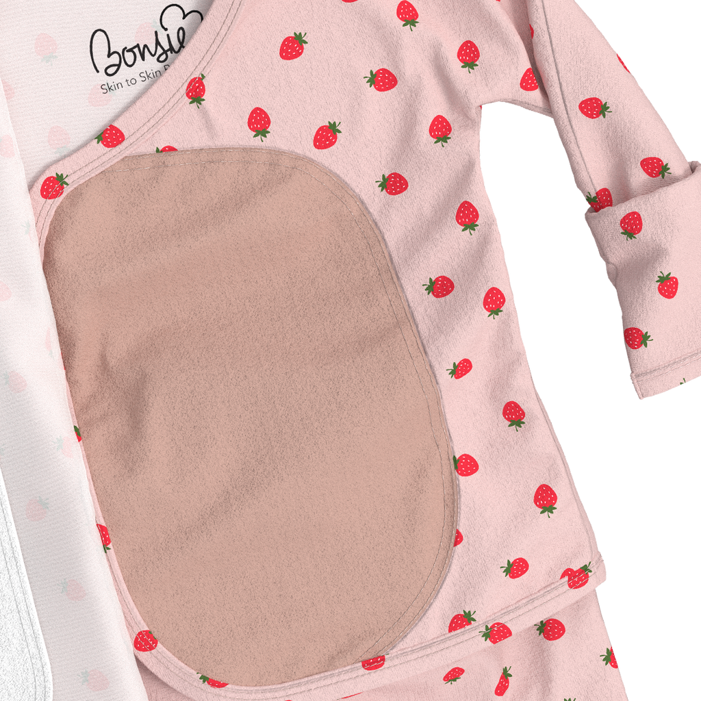 Footie - Strawberry Pattern