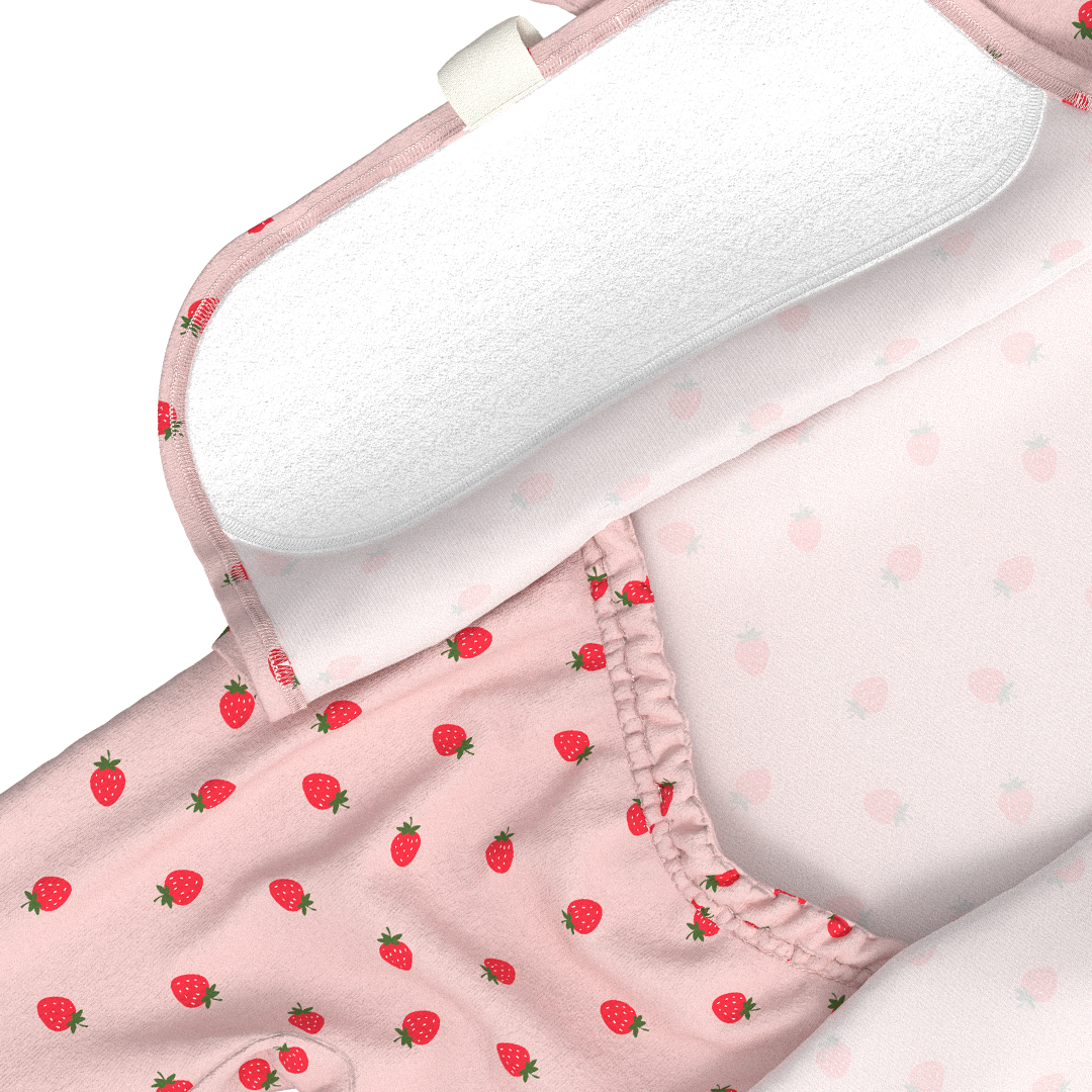 Footie - Strawberry Pattern
