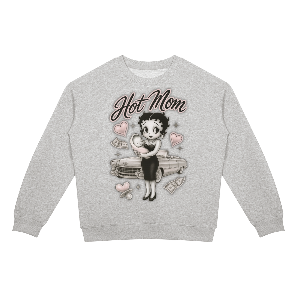 Oversized Hot Mom Betty Boop Crew