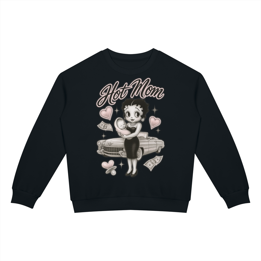 Oversized Hot Mom Betty Boop Crew