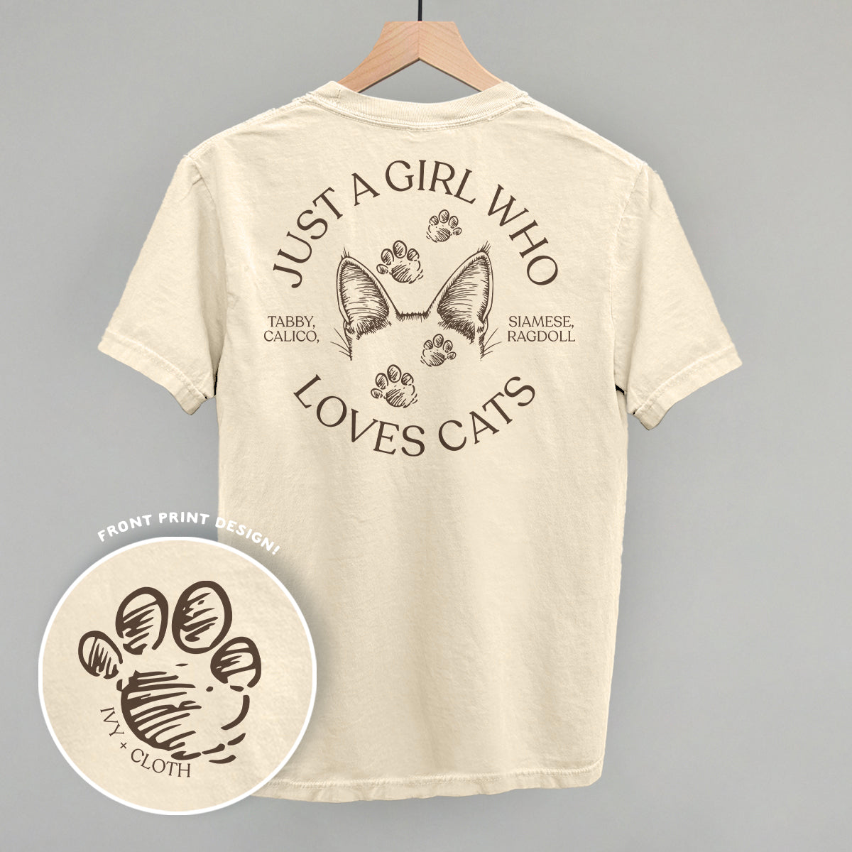 Just A Girl Who Loves Cats (Back Print)