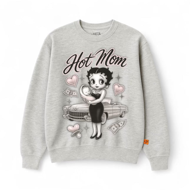 Oversized Hot Mom Betty Boop Crew