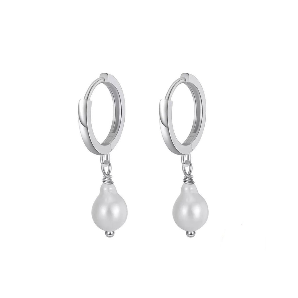 Lumi Teardrop Pearl – Gold Vermeil Hoop Earrings