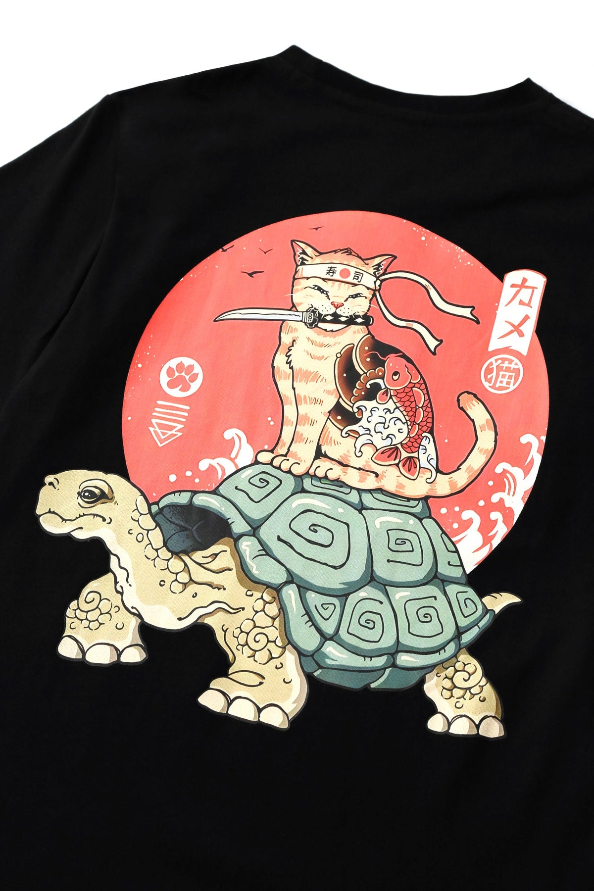 YeT018 Tortoise x Samurai Cat Tee