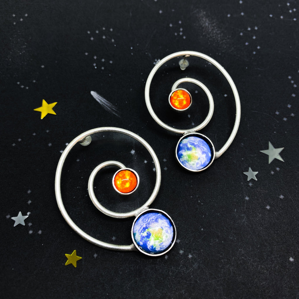Earth's Orbit Earrings