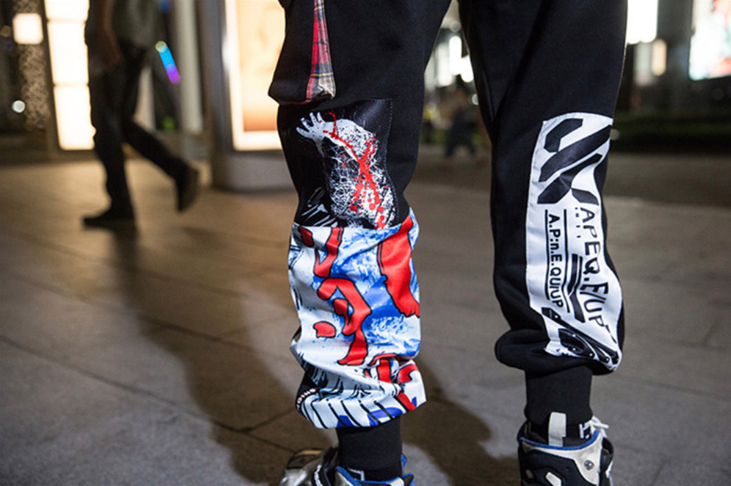 APE2883 Waves Artwork Joggers