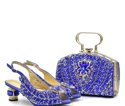 Latest Italian Shoes and Matching Bag Set ED201
