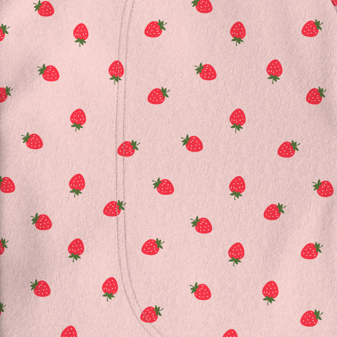 Footie - Strawberry Pattern