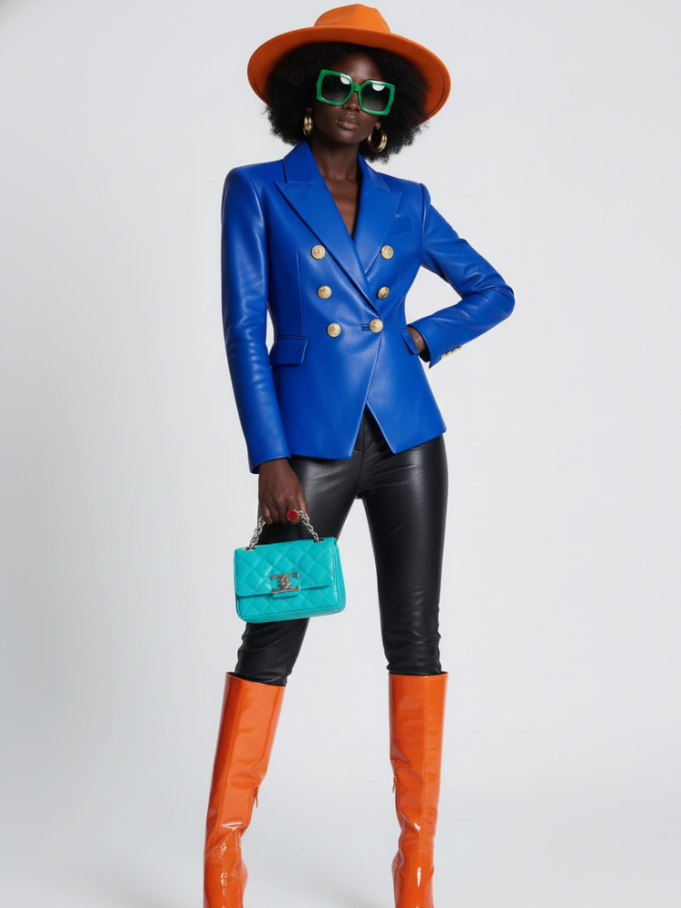Wall Street Vegan Executive Leather Blazer Jacket BYMANYC ® New York