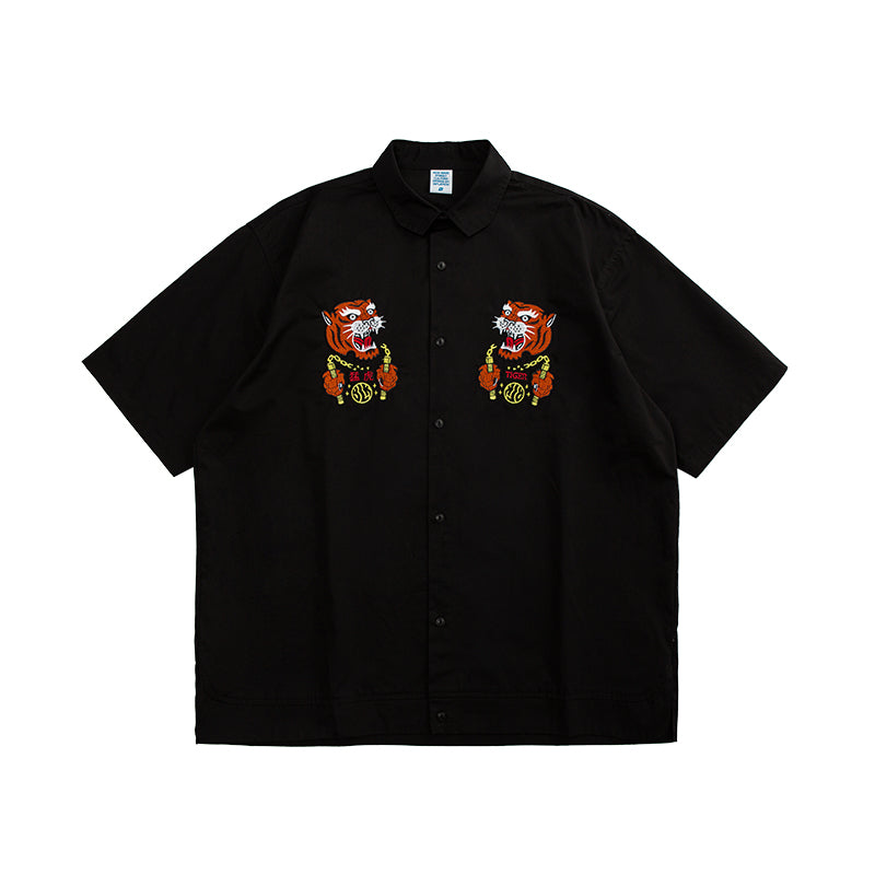Tiger Warrior Embroidery Shirt