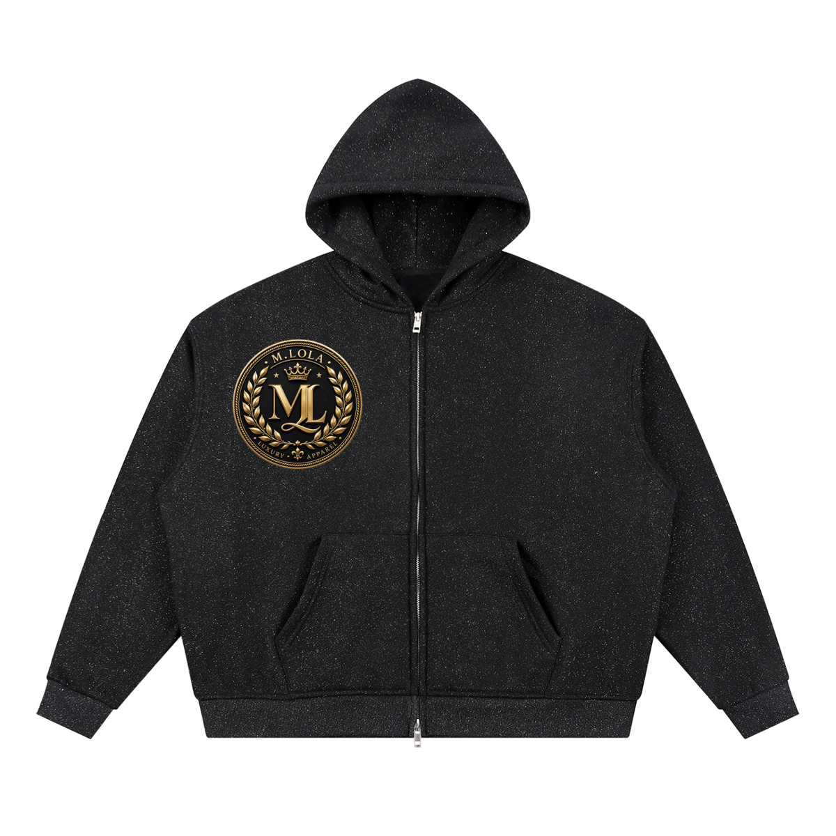 M.Lola “Tomorrow” Unisex Sparkles Full Zip Boxy Hoodie