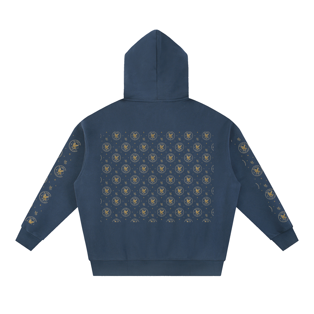 M.Lola "Cross and Crown" Essential Oversized Fleece Boxy Hoodie