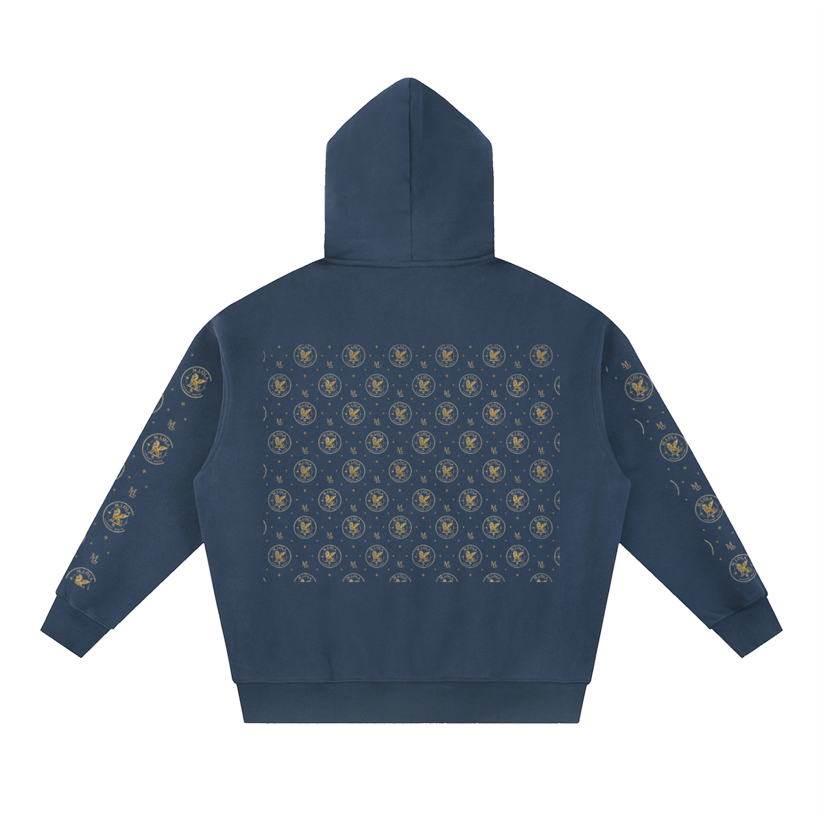 M.Lola "Cross and Crown" Essential Oversized Fleece Boxy Hoodie