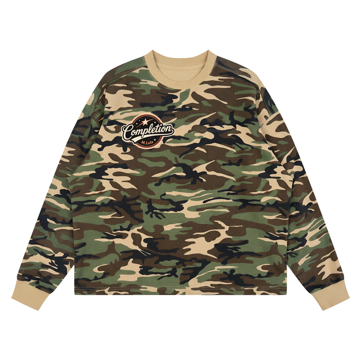 M.Lola “Completion” Unisex Waffle Boxy Long Sleeve T-Shirt