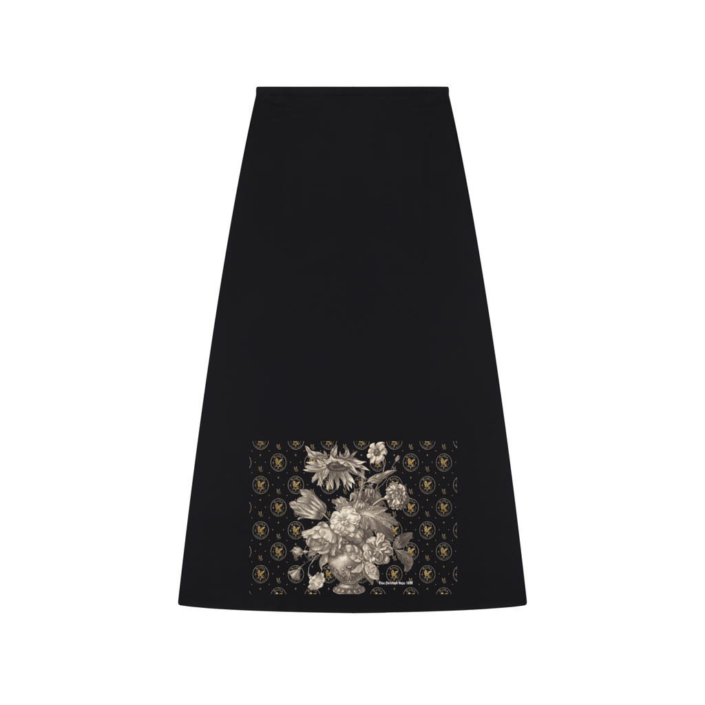 M.Lola “Floral” Women's Solid Color Knit Maxi Skirt